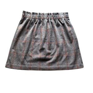 plaid skirt with an elastic waist